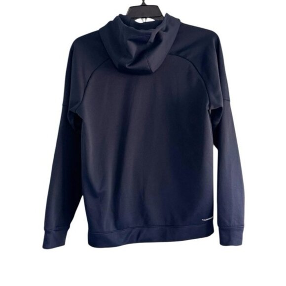 Adidas Men's Sz M Badge of Sport BOS Matrix Navy Blue Pullover Hoodie - Picture 3 of 11